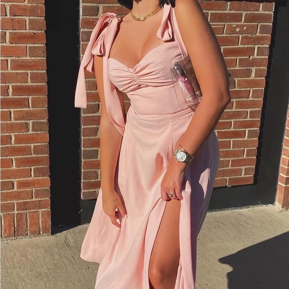 House of CB Tie-Shoulder Midi Dress